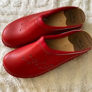Red Swedish Clogs by Troentorp